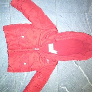 Red GUESS Los Angeles girls winter jacket-2T